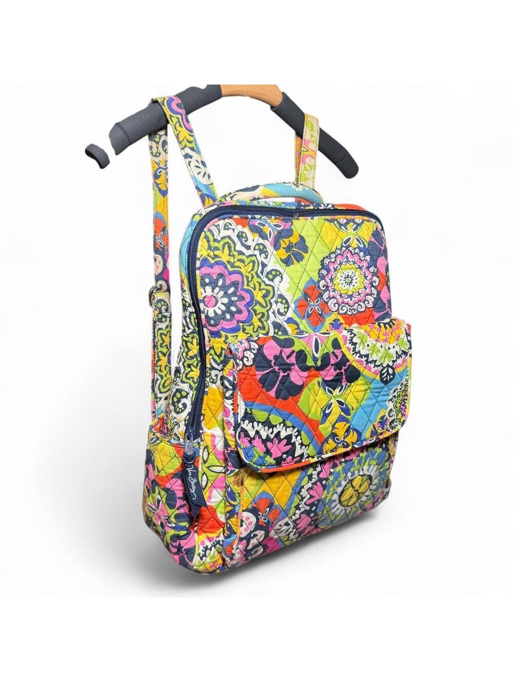 Vintage Vera Bradley Quilted backpack with floral and geometric print